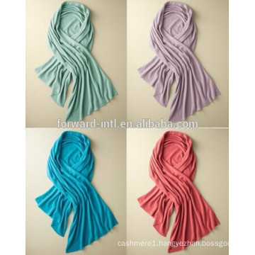 Fashion colorful 100% cashmere knitted shawl, 100% cashmere wrap